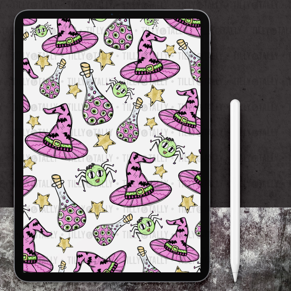 Pastel Halloween Witch Hat Paper