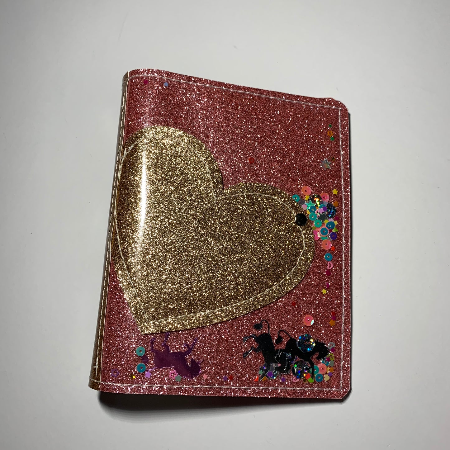 Pocket Wide with 2 bands - Heart Pocket Shaker - READY TO SHIP as is - NO RETURNS
