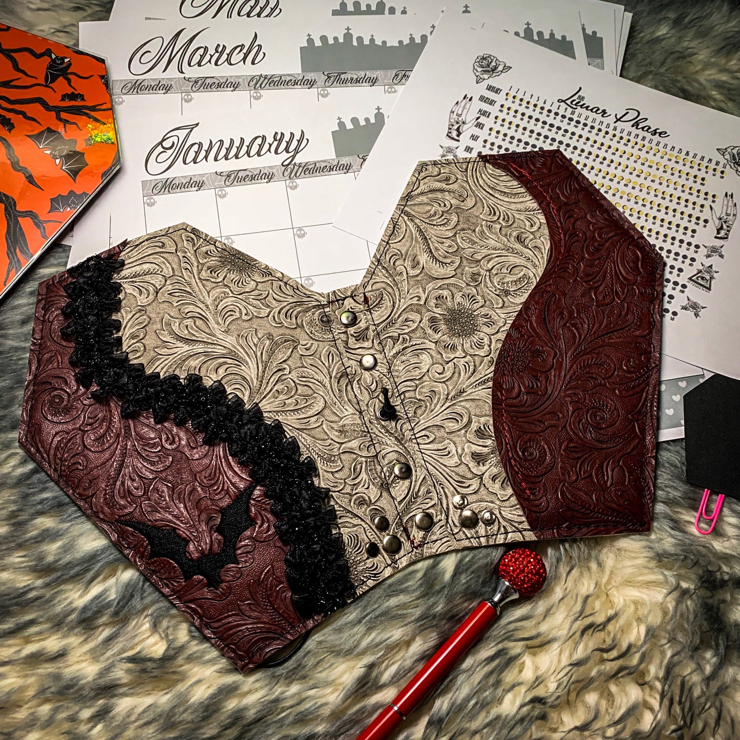 Coffin Vamp Cover - Fits Rockadeadly's "My Creepy Planner"