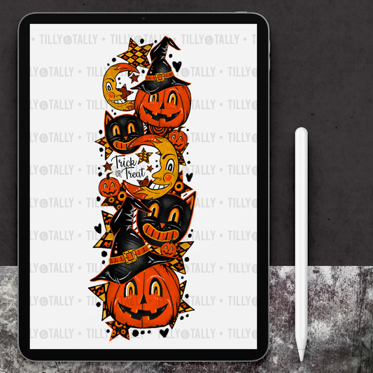Vintage Halloween Bookmark Die Cut