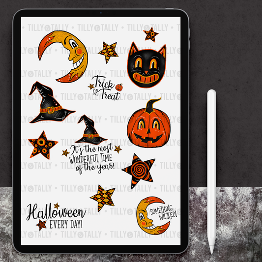 Vintage Halloween Die Cut Set
