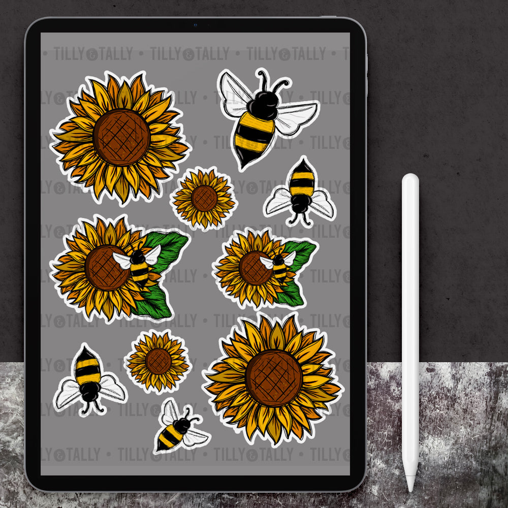 Sunflower Bees Die Cut Set