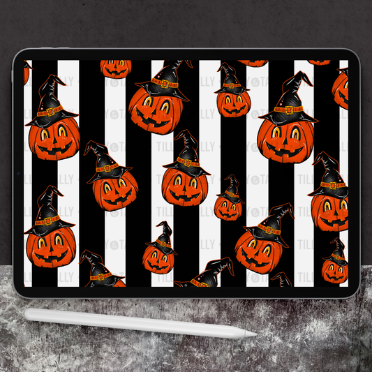 Vintage Pumpkin Stripe Paper