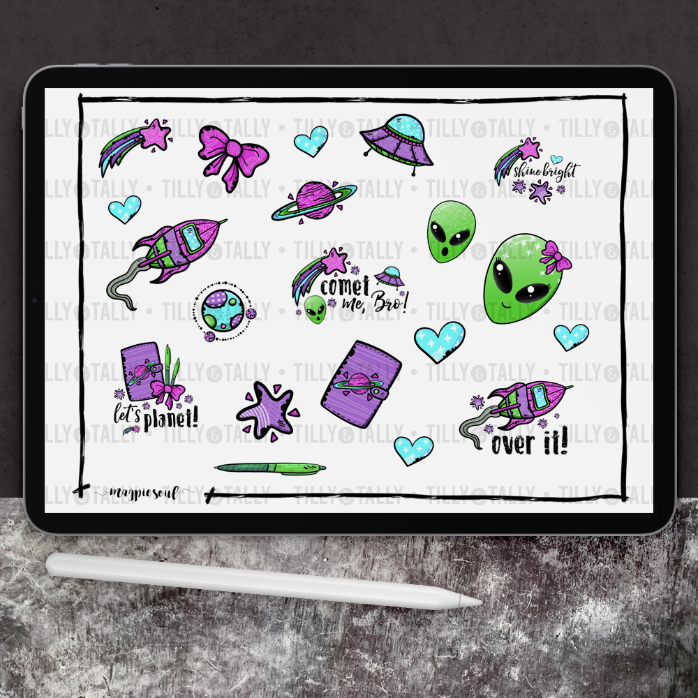 Spaced Out Sticker Sheet