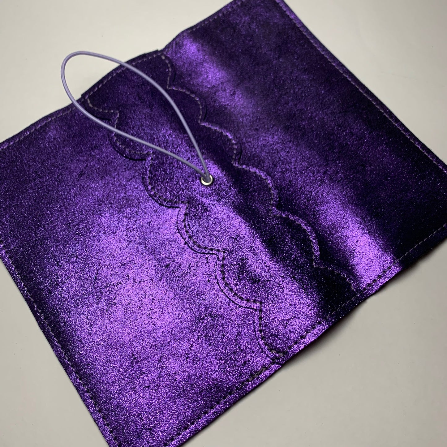 Metallic Purple Leather