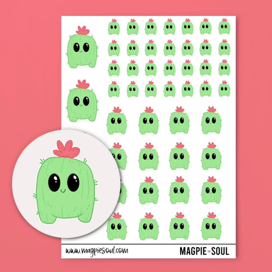 Cute Cactus Sticker Sheet