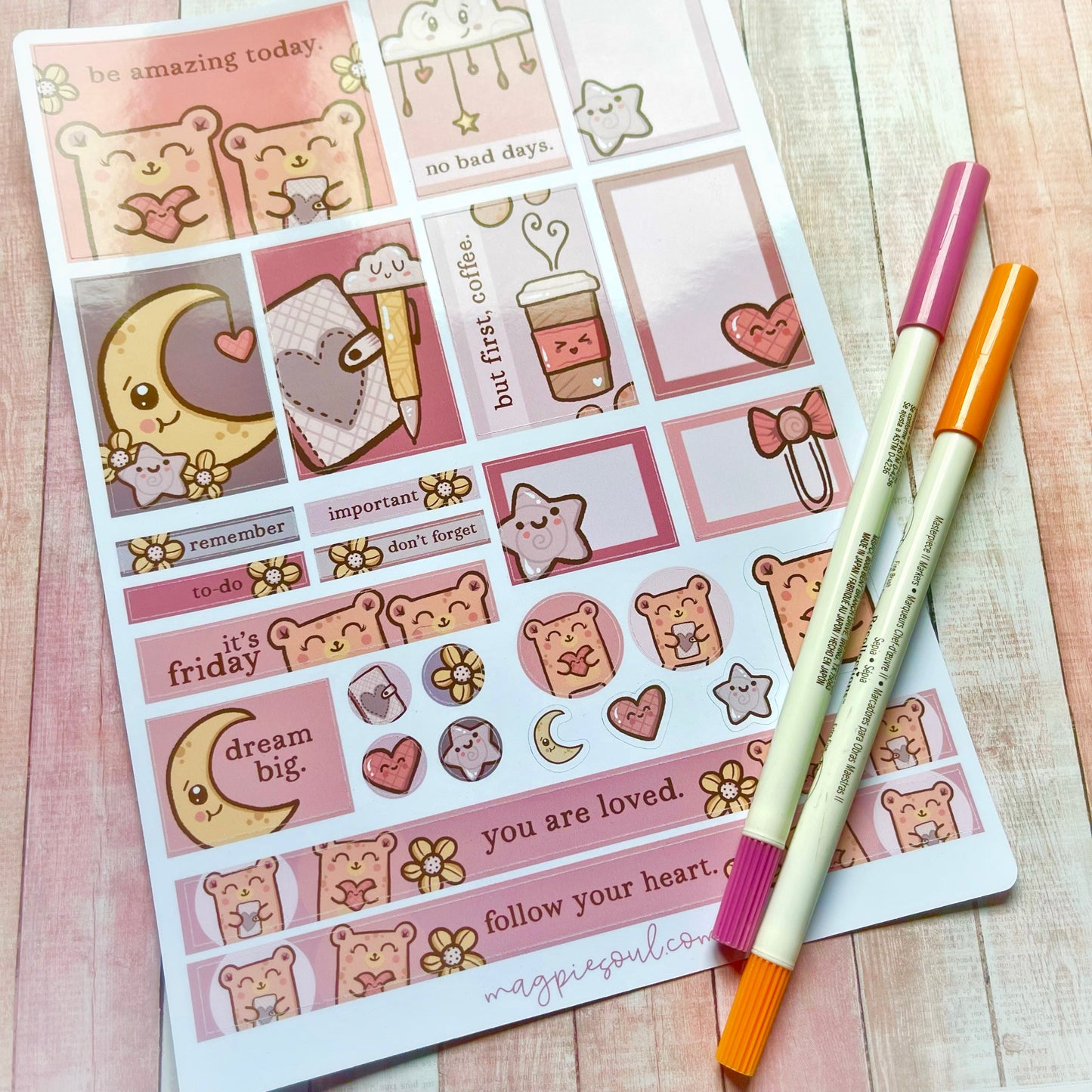 Planner Bears Kit Sticker Sheet