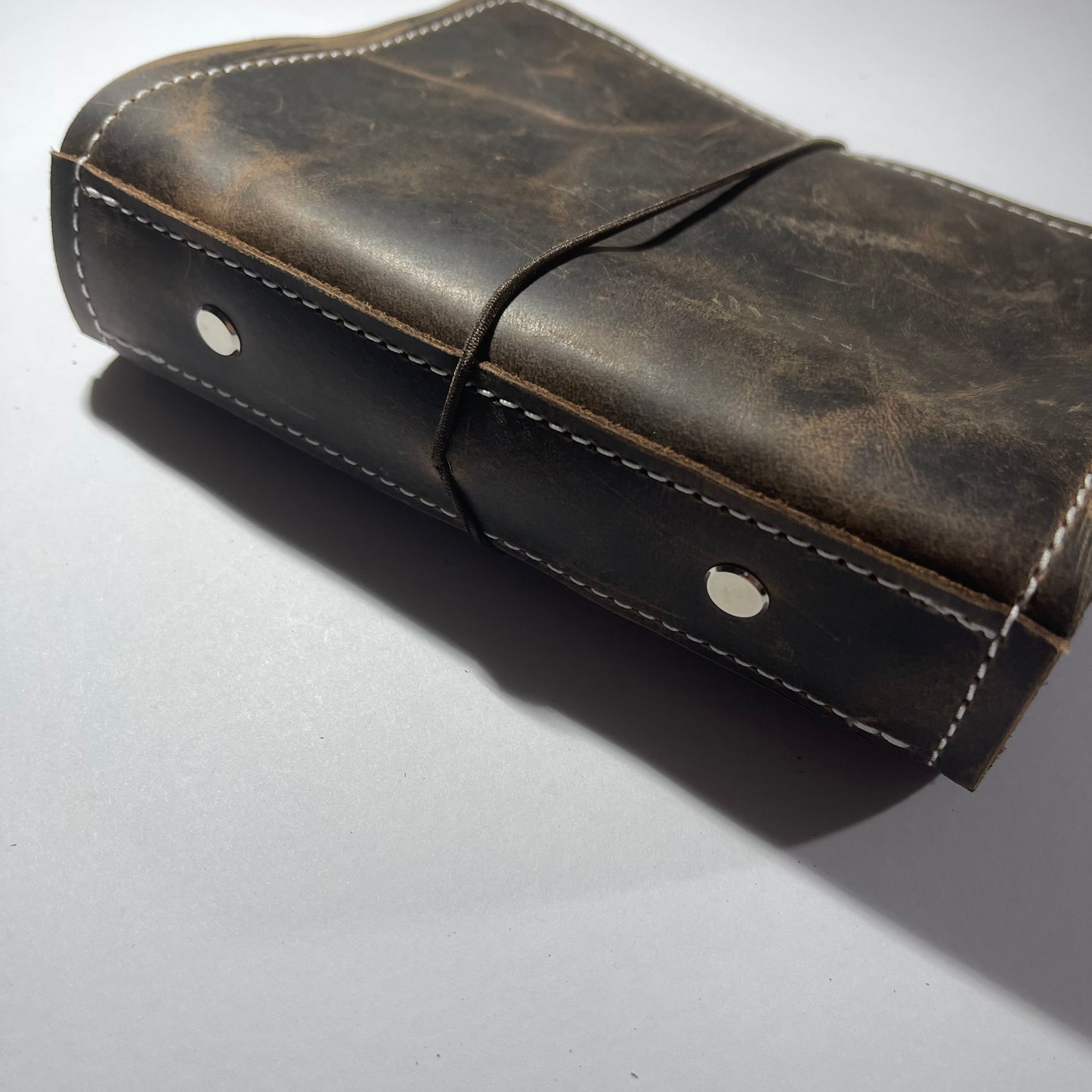 Dark Brown Distressed Leather Cover - READ LISTING