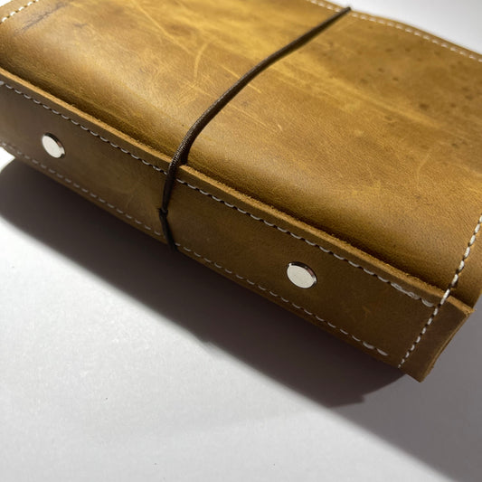 Brown Distressed Leather Cover - READ LISTING